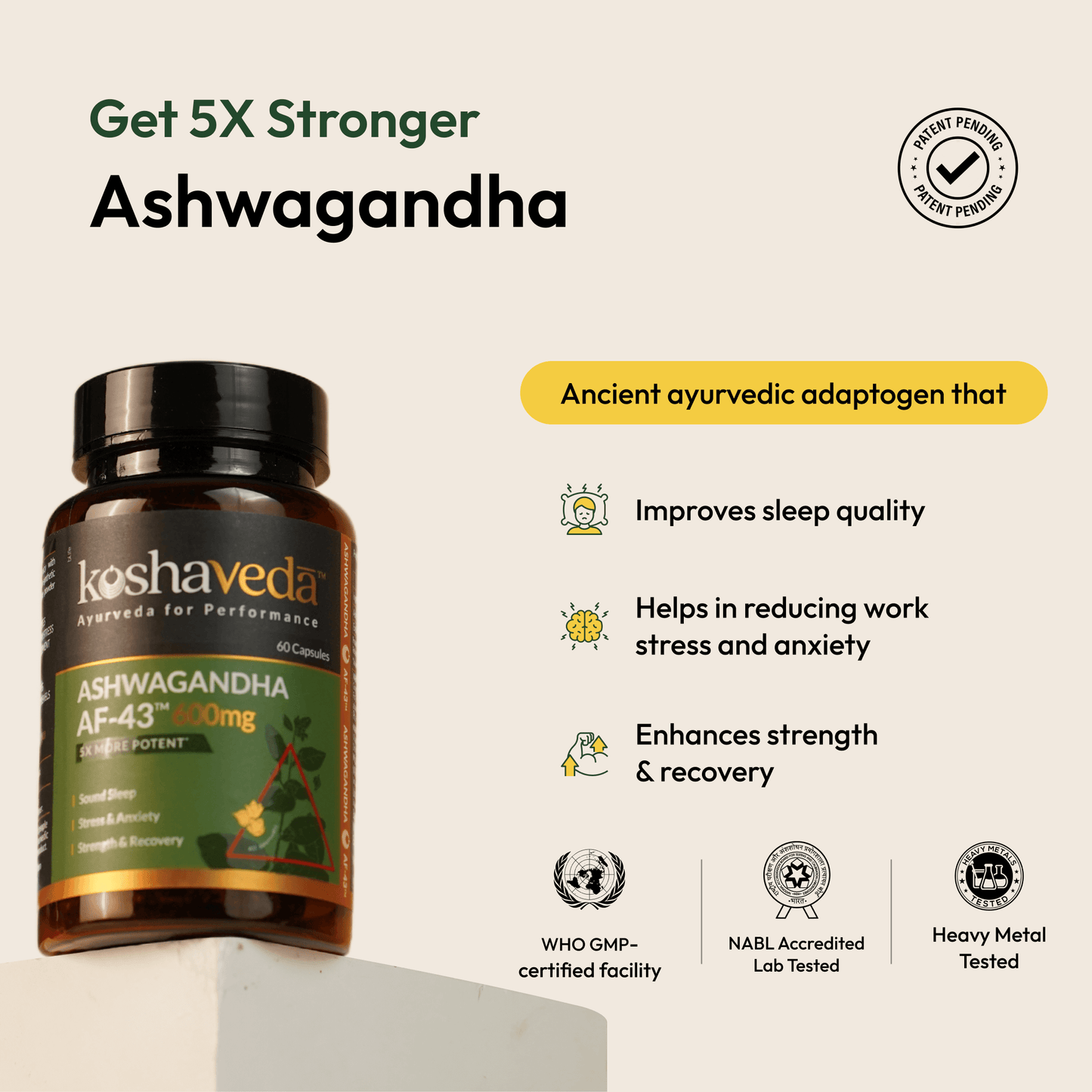 Koshaveda Ashwagandha AF-43™ 600mg